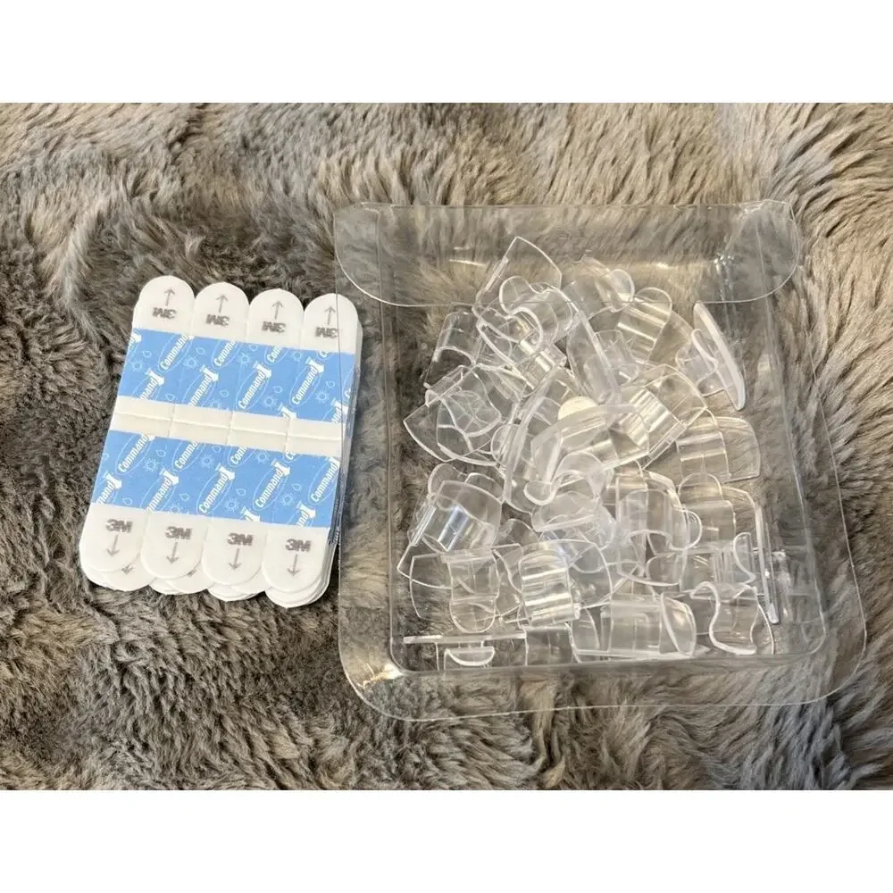 3M Command Hanging Light Clips Indoor Outdoor 33 Clips And 46 Sticky Strips